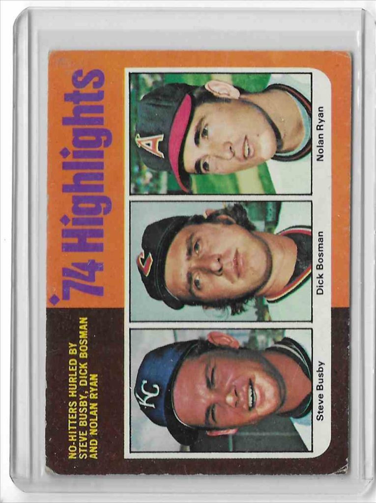 1975 Topps 74 Highlights 7 Busby Bosman Ryan